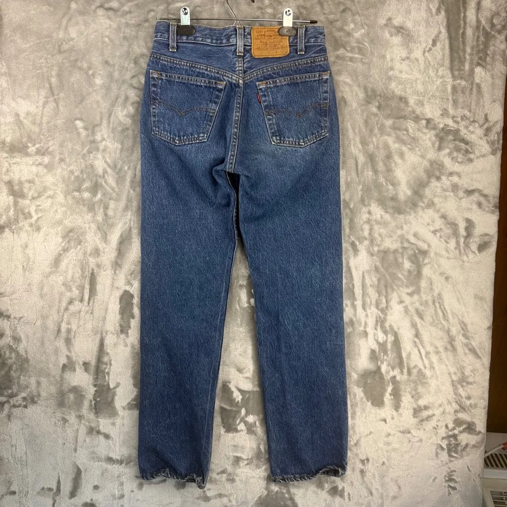 Levis 501 Vintage 87 Original Fit Button Fly Straight Leg Blue Denim Jeans 28x29